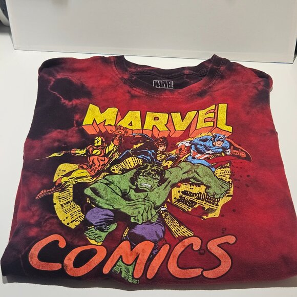 Marvel Comics Men's T-Shirt Size L Long Sleeve Hulk Captain America Iron Man - Picture 6 of 8